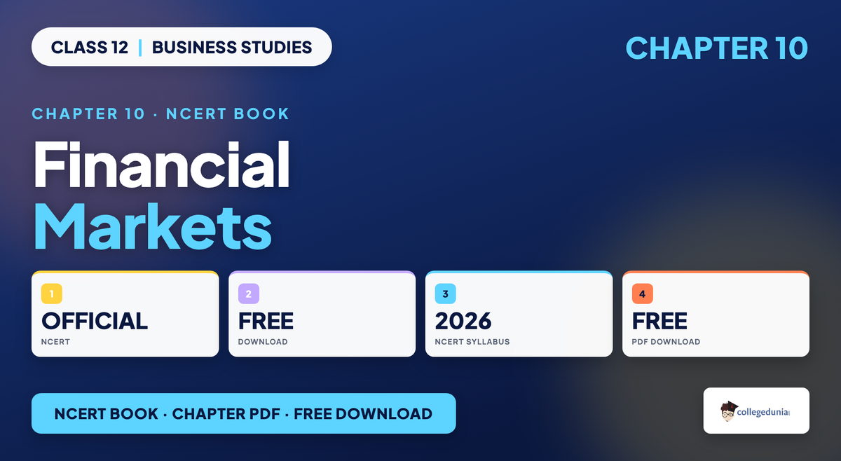 Financial Markets NCERT Book - Class 12 Business Studies