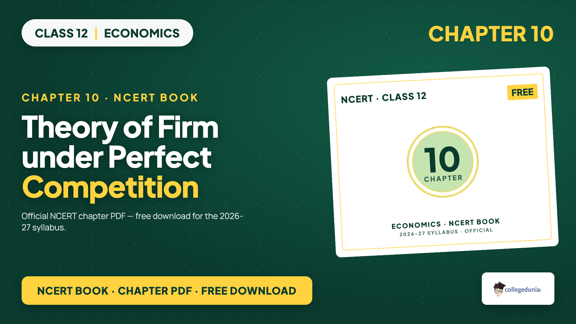 Class 12 Economics NCERT Book Chapter 4 Theory of the Firm under Perfect Competition PDF