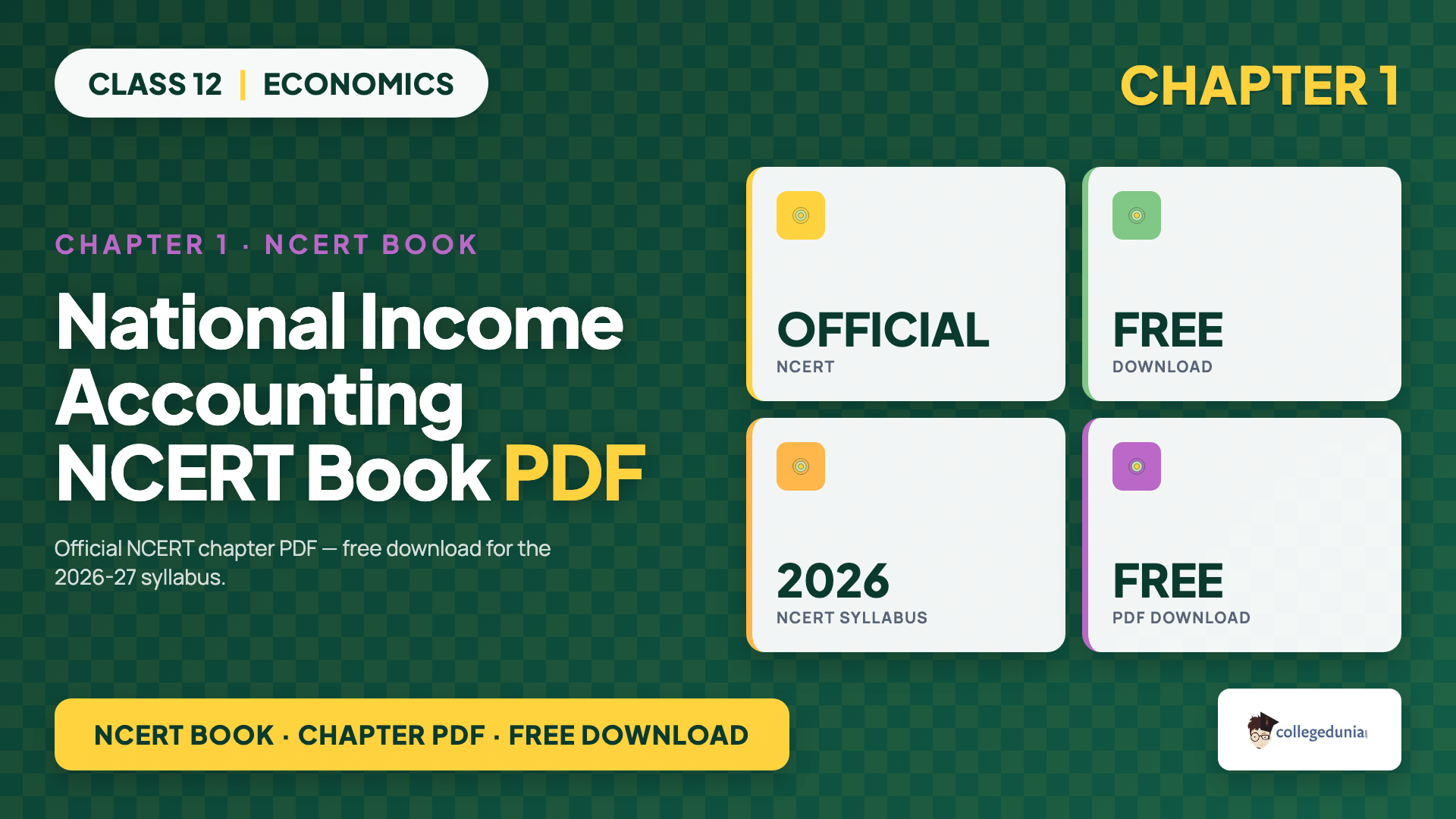 Class 12 Economics Chapter 1 National Income Accounting NCERT Book PDF