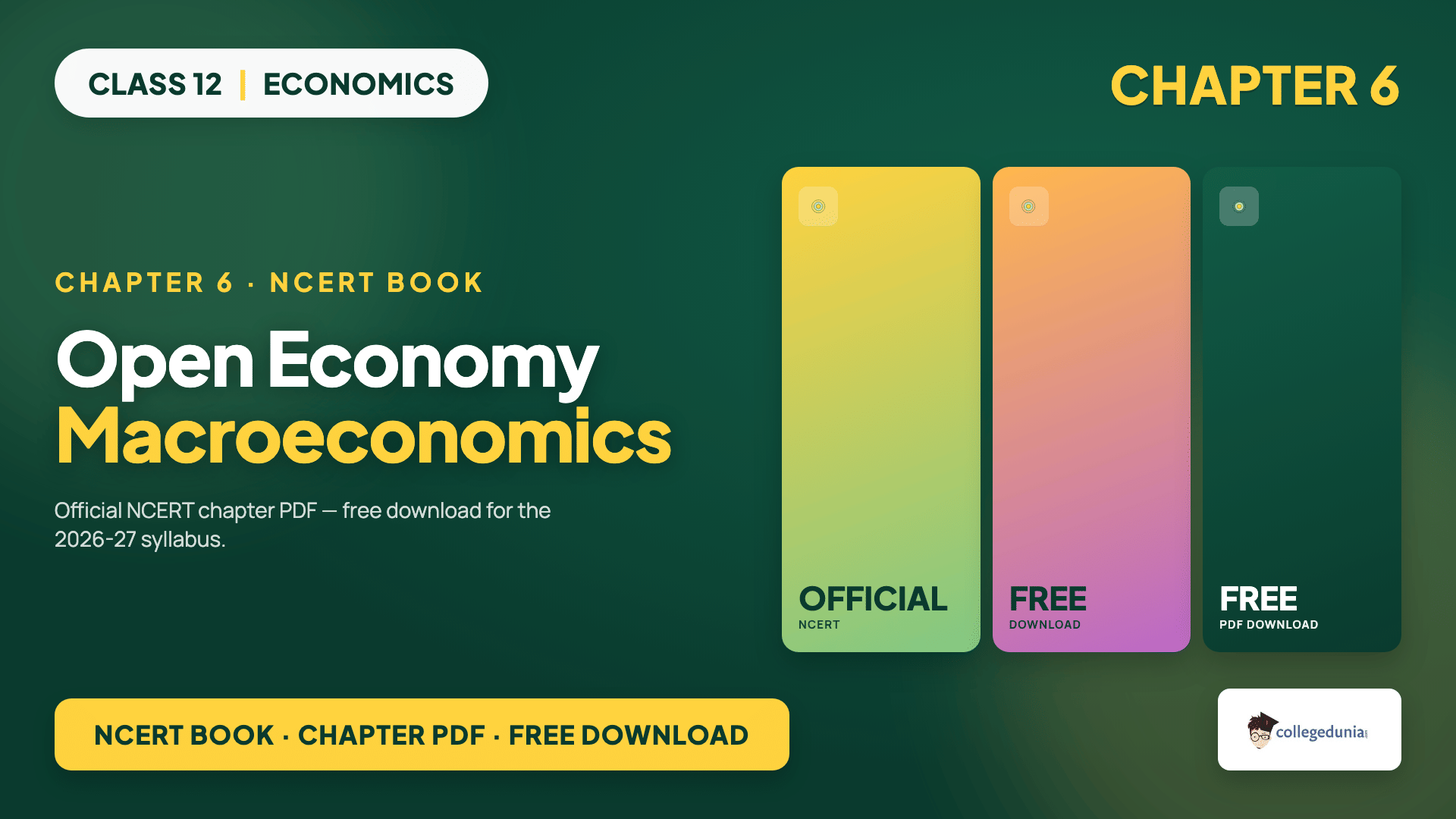 Class 12 Economics Chapter 6 Open Economy Macroeconomics NCERT Book PDF