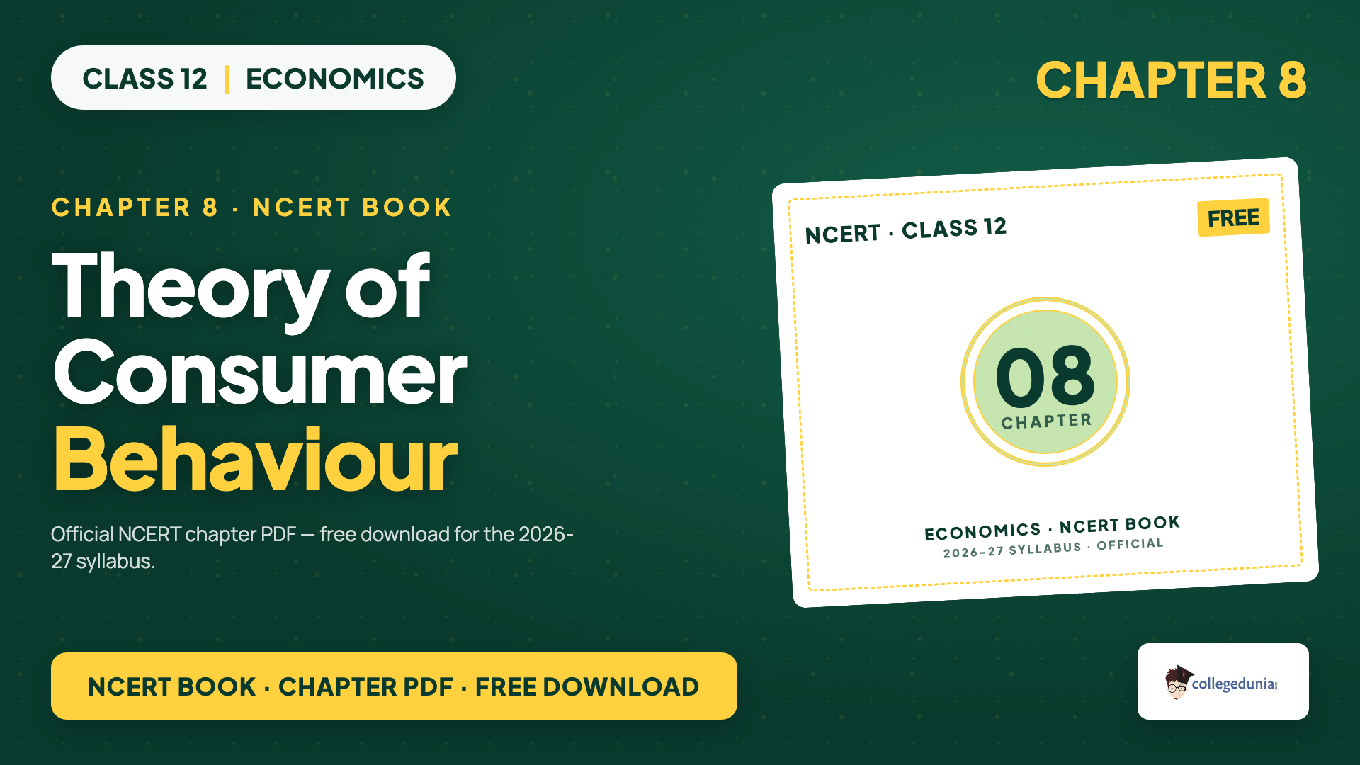 Class 12 Economics NCERT Book Chapter 2 Theory of Consumer Behaviour PDF download