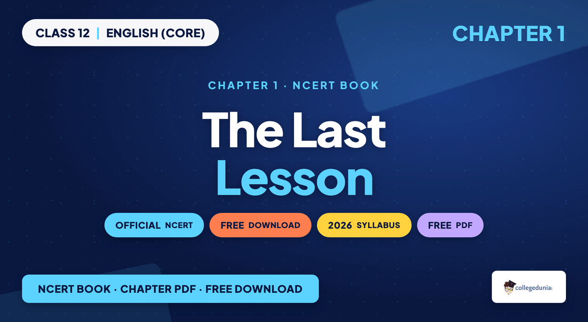 The Last Lesson NCERT Book - Class 12 English (Core)