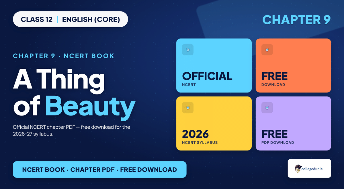A Thing of Beauty NCERT Book - Class 12 English (Core)