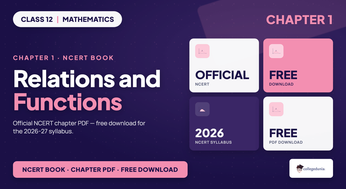 Relations And Functions NCERT Book PDF - Class 12 Maths