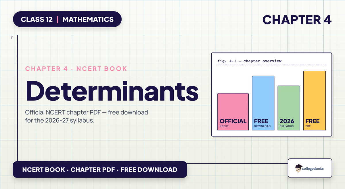 Determinants NCERT Book PDF - Class 12 Maths