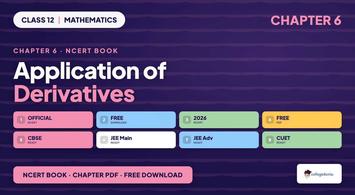 Application Of Derivatives NCERT Book PDF - Class 12 Maths