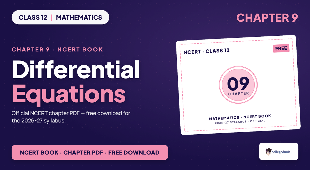 Differential Equations NCERT Book PDF - Class 12 Maths