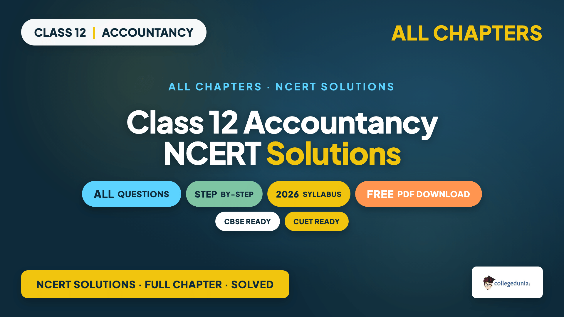 Class 12 Accountancy NCERT Solutions