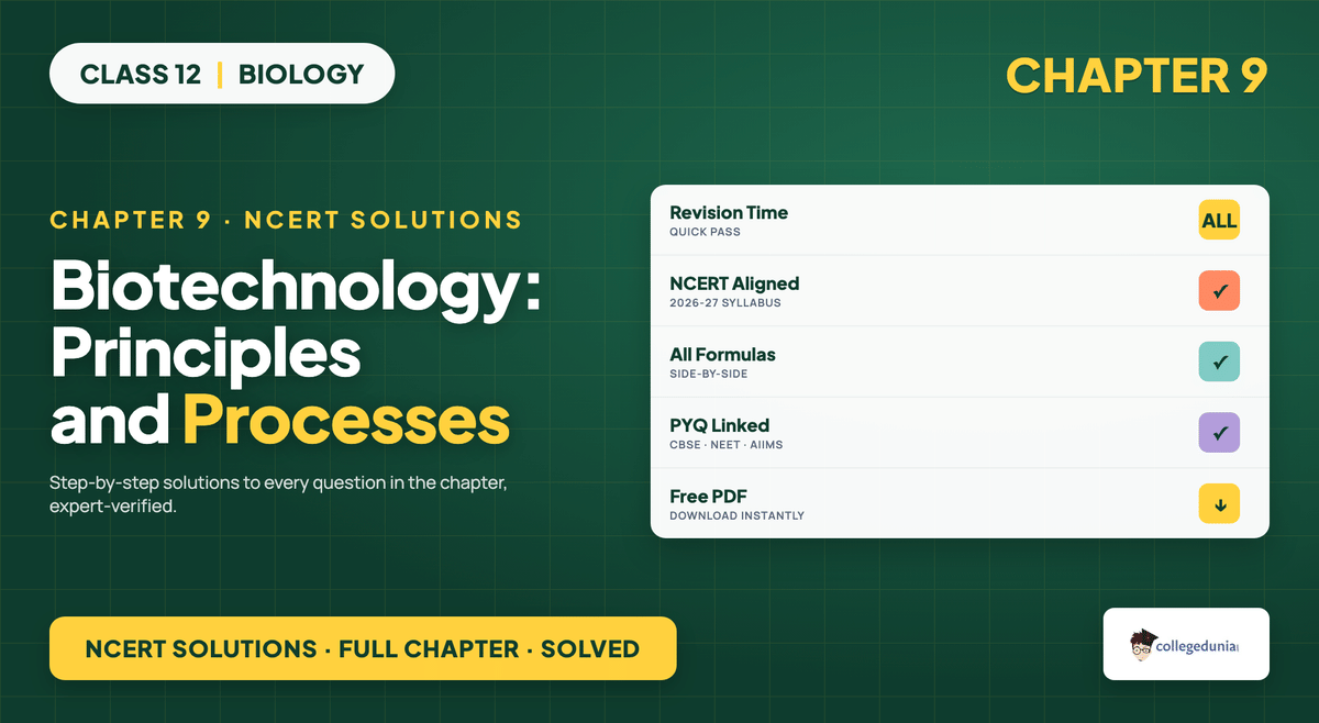 Biotechnology Principles And Processes NCERT Solutions - Class 12 Biology