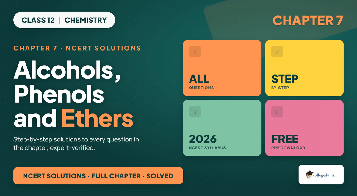 Alcohols Phenols And Ethers NCERT Solutions - Class 12 Chemistry