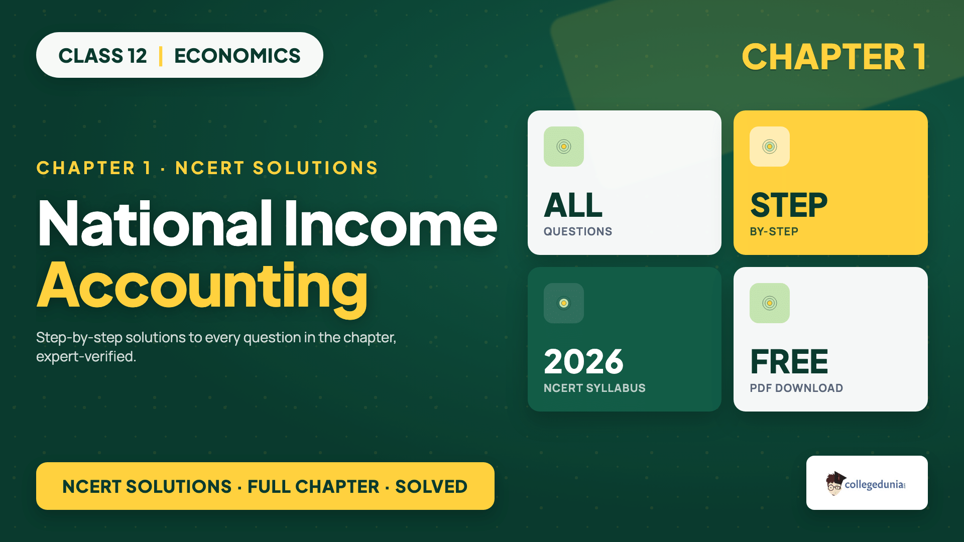 National Income Accounting Class 12 NCERT Solutions