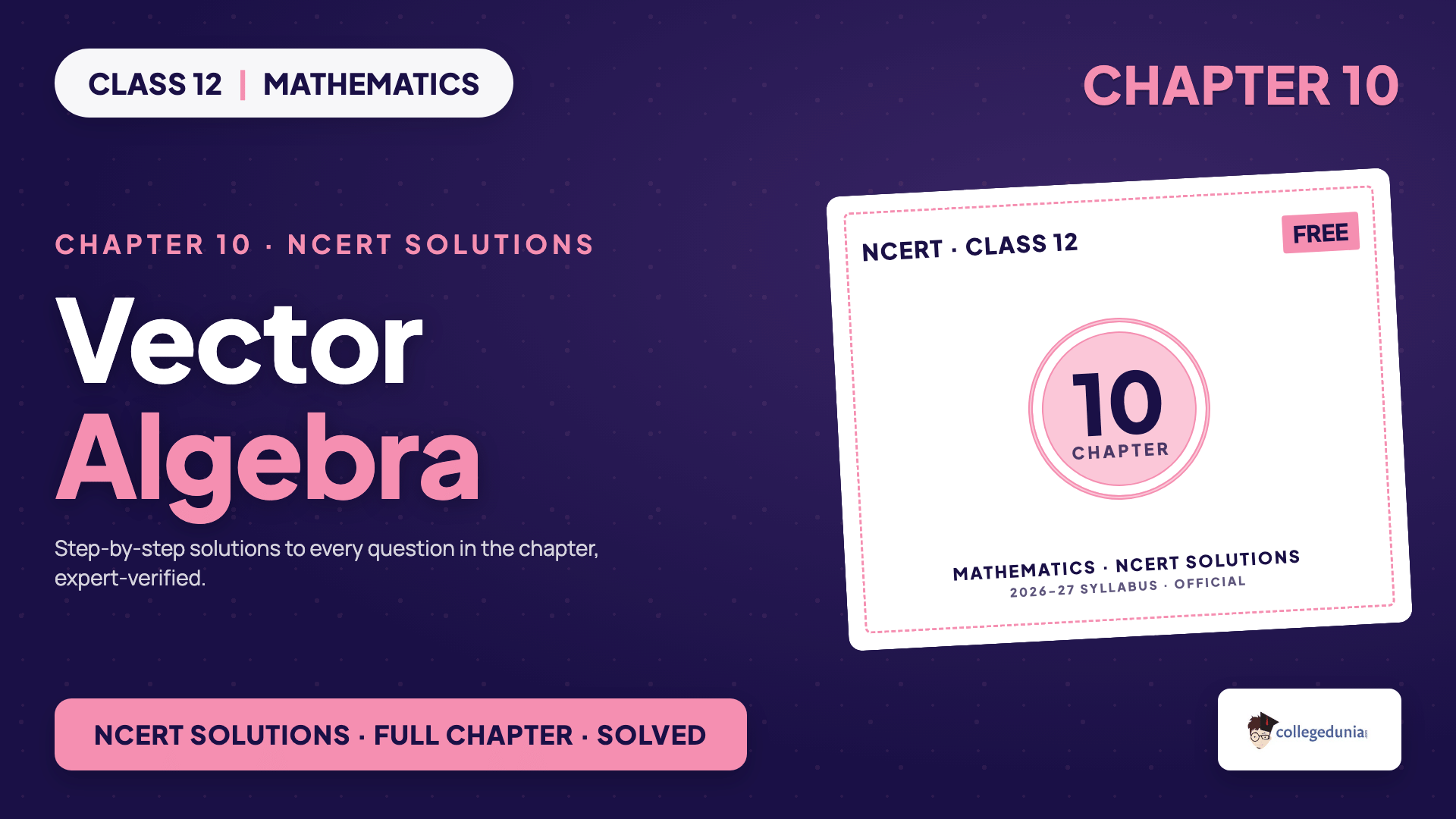 Vector Algebra Class 12 Maths NCERT Solutions