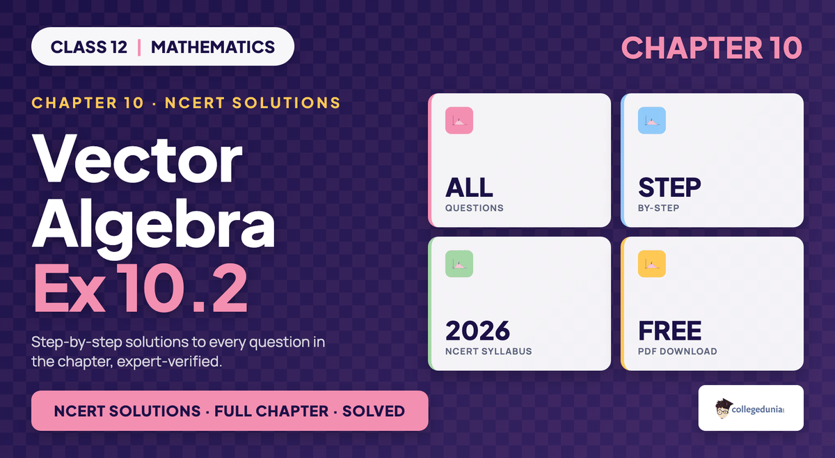 Vector Algebra Exercise 10 2 NCERT Solutions - Class 12 Maths