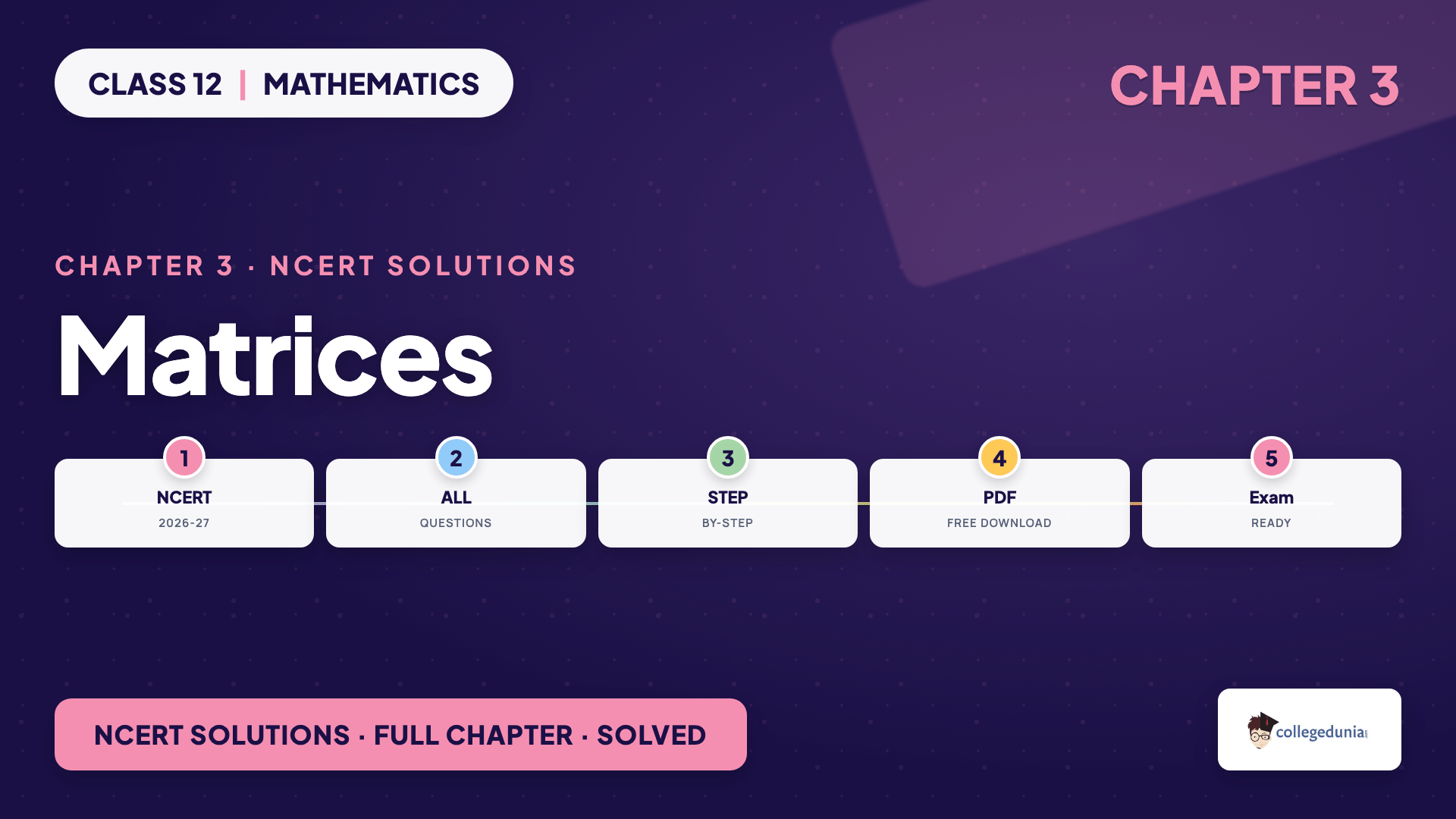 Matrices Class 12 Maths NCERT Solutions