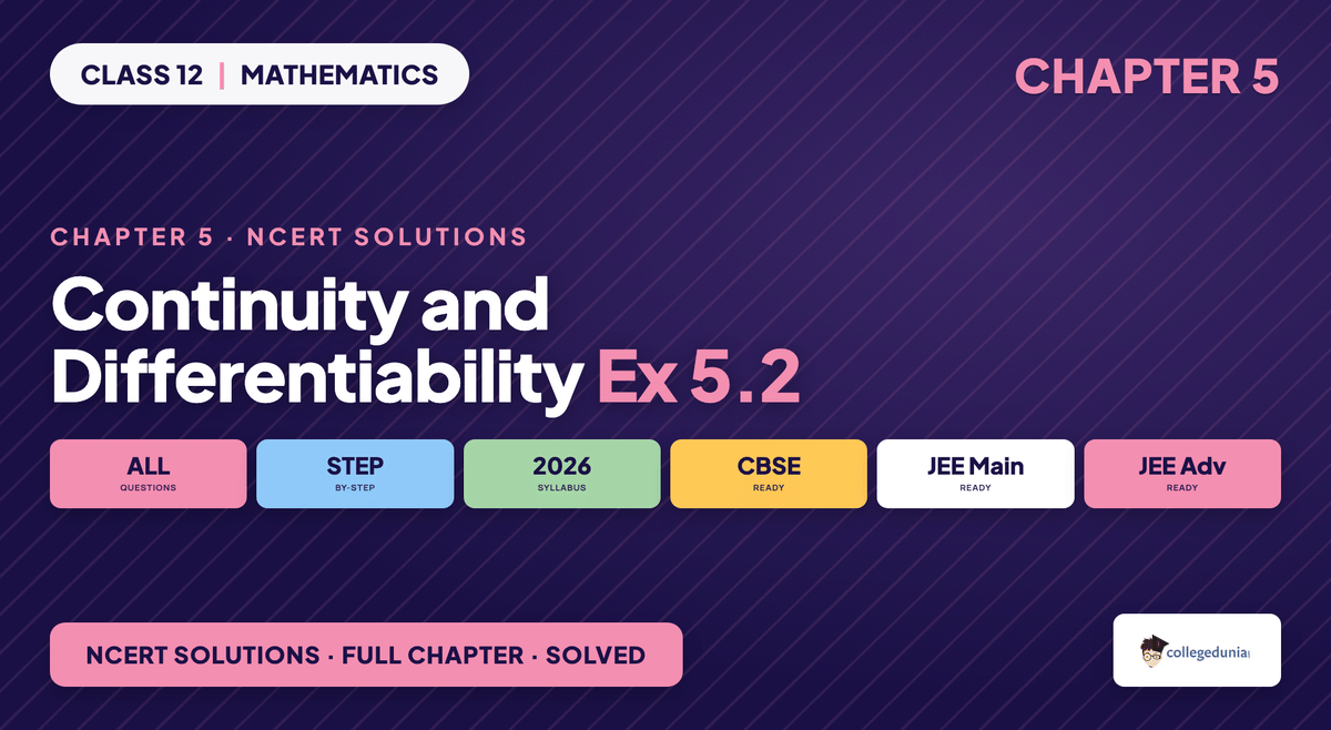 Continuity And Differentiability Exercise 5 2 NCERT Solutions - Class 12 Maths