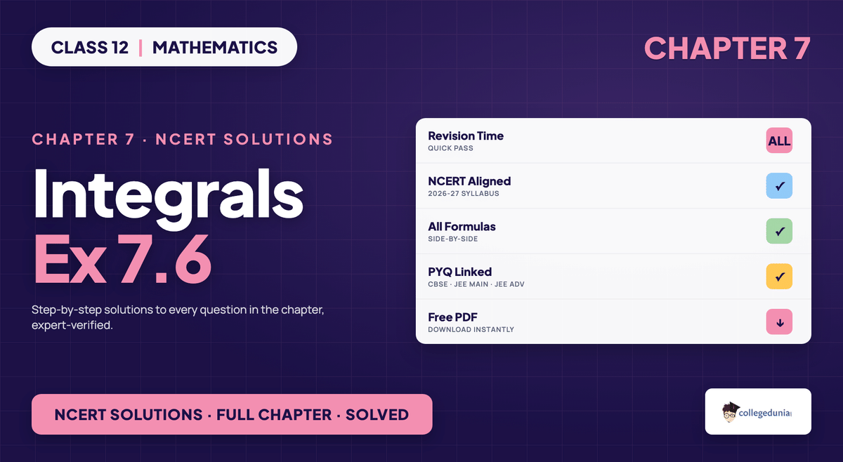 Integrals Exercise 7 6 NCERT Solutions - Class 12 Maths