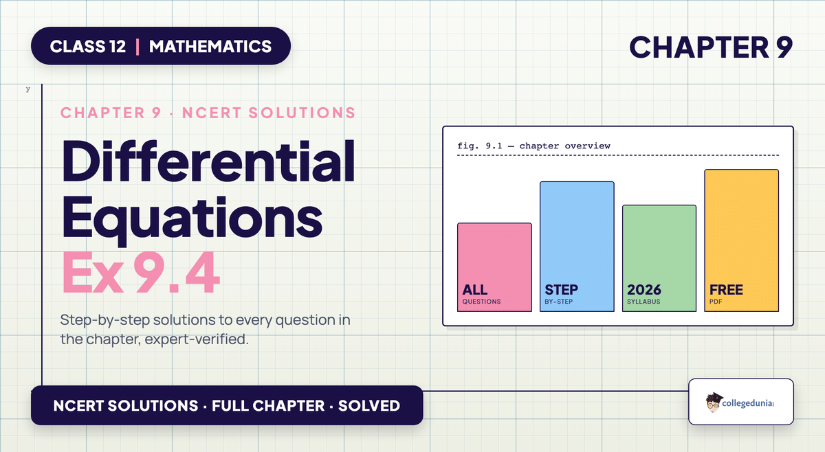 Differential Equations Exercise 9 4 NCERT Solutions - Class 12 Maths
