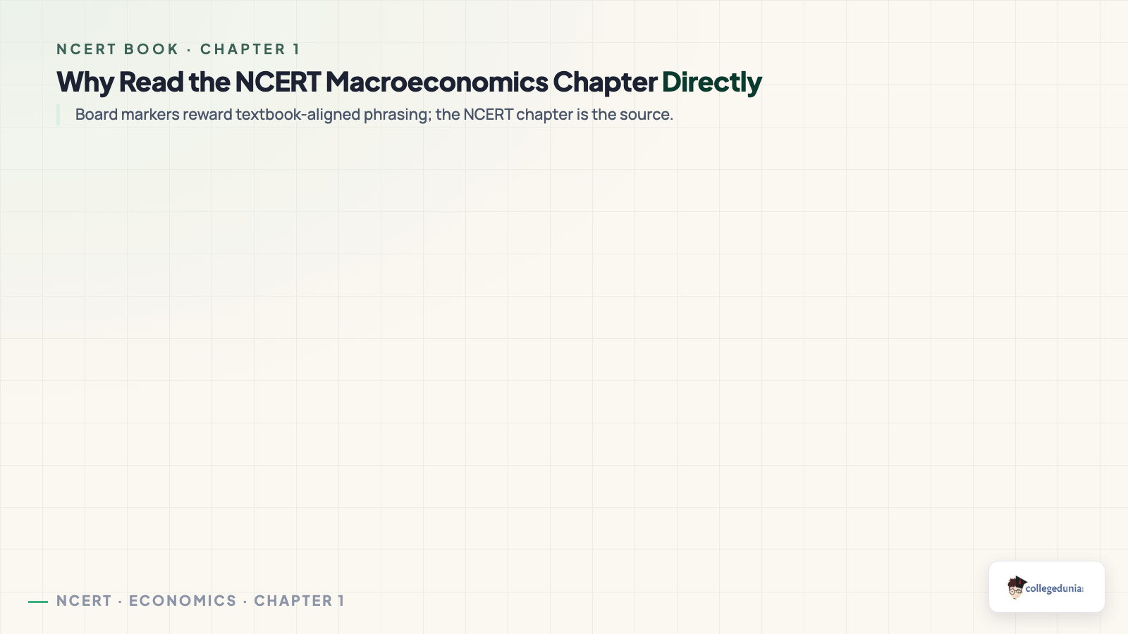 Why read NCERT Class 12 Economics directly