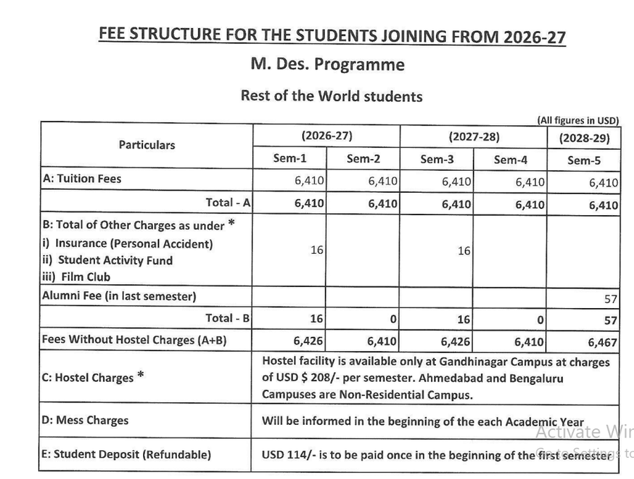 Fee Structure