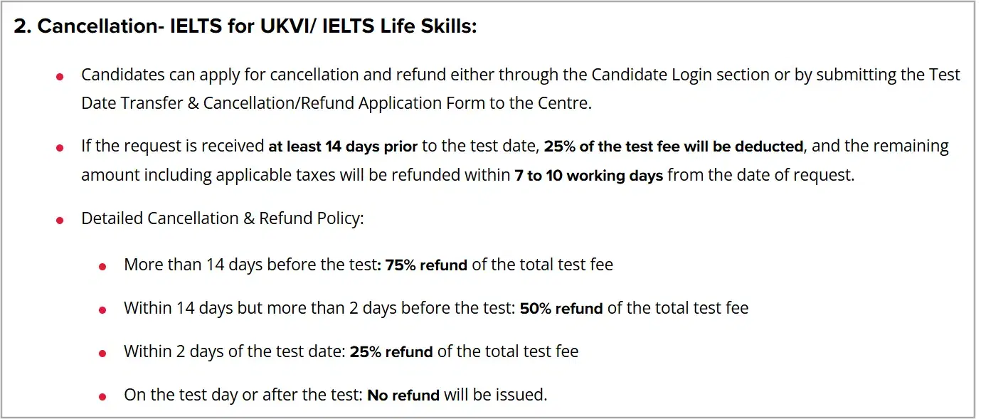 Official UKVI IELTS Cancellation Policy 2026