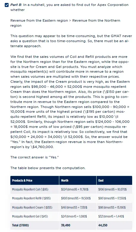 GMAT Multi-source Reasoning Sample Question