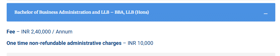 Fee Structure 2026 (As per website)-