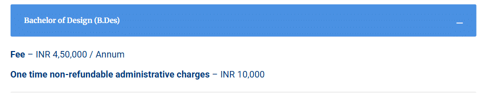 Fee Structure 2026 (As per website)-