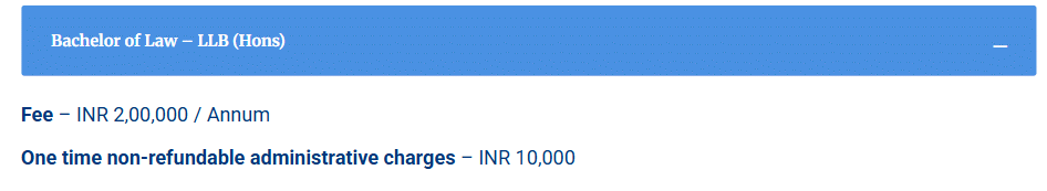 Fee Structure 2026 (As per website)-