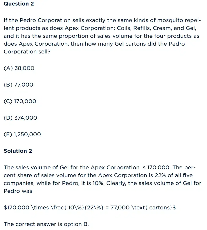 GMAT Multi-source Reasoning Sample Question