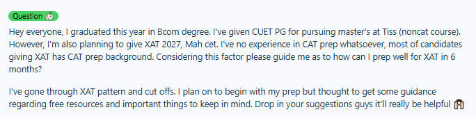 reddit xat preparation guidance