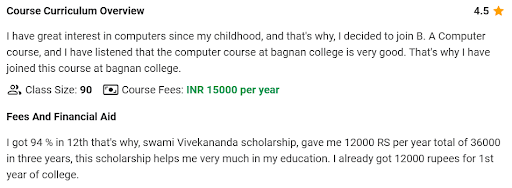 Bagnan College Howrah Student Review