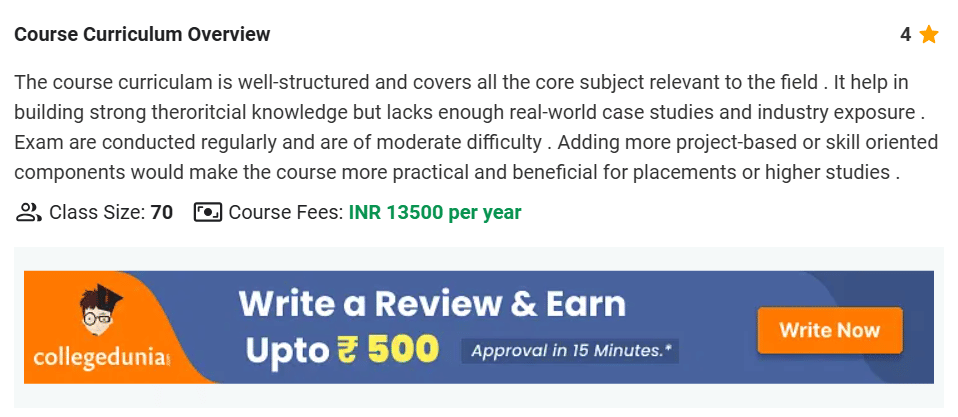 SSNC DU Student Review