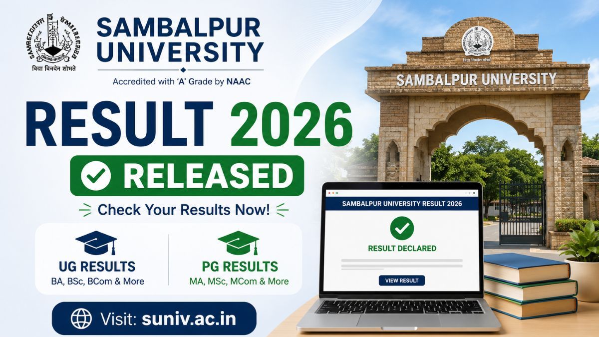 Sambalpur University Result 2026 (Released) @ suniv.ac.in: Check UG, PG Results