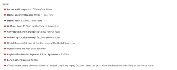 Fee Structure 2026 (As per website)-