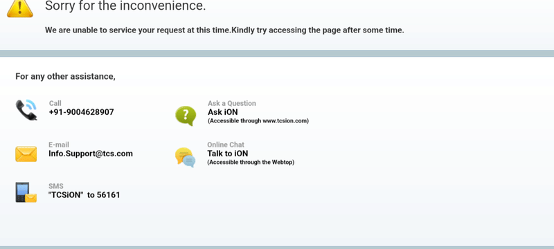 registration site is not loading