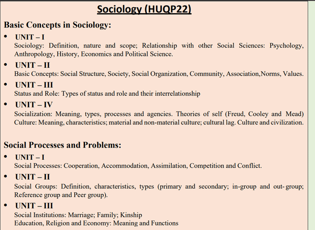 Socio syllabus