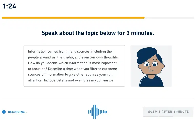 Duolingo exam pattern