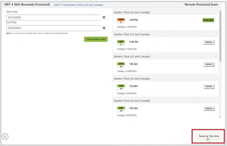 MET Registration 2026