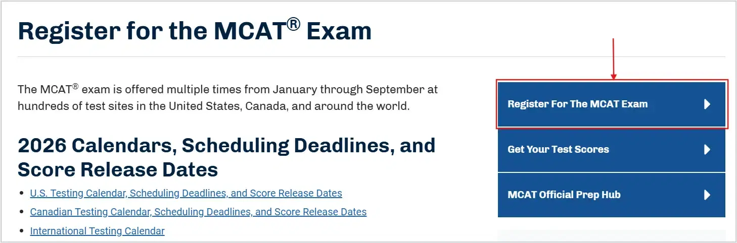 mcat registration step 2