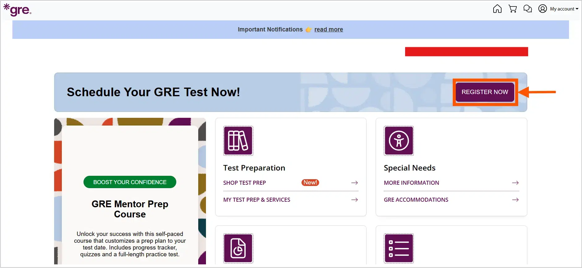 GRE Registration