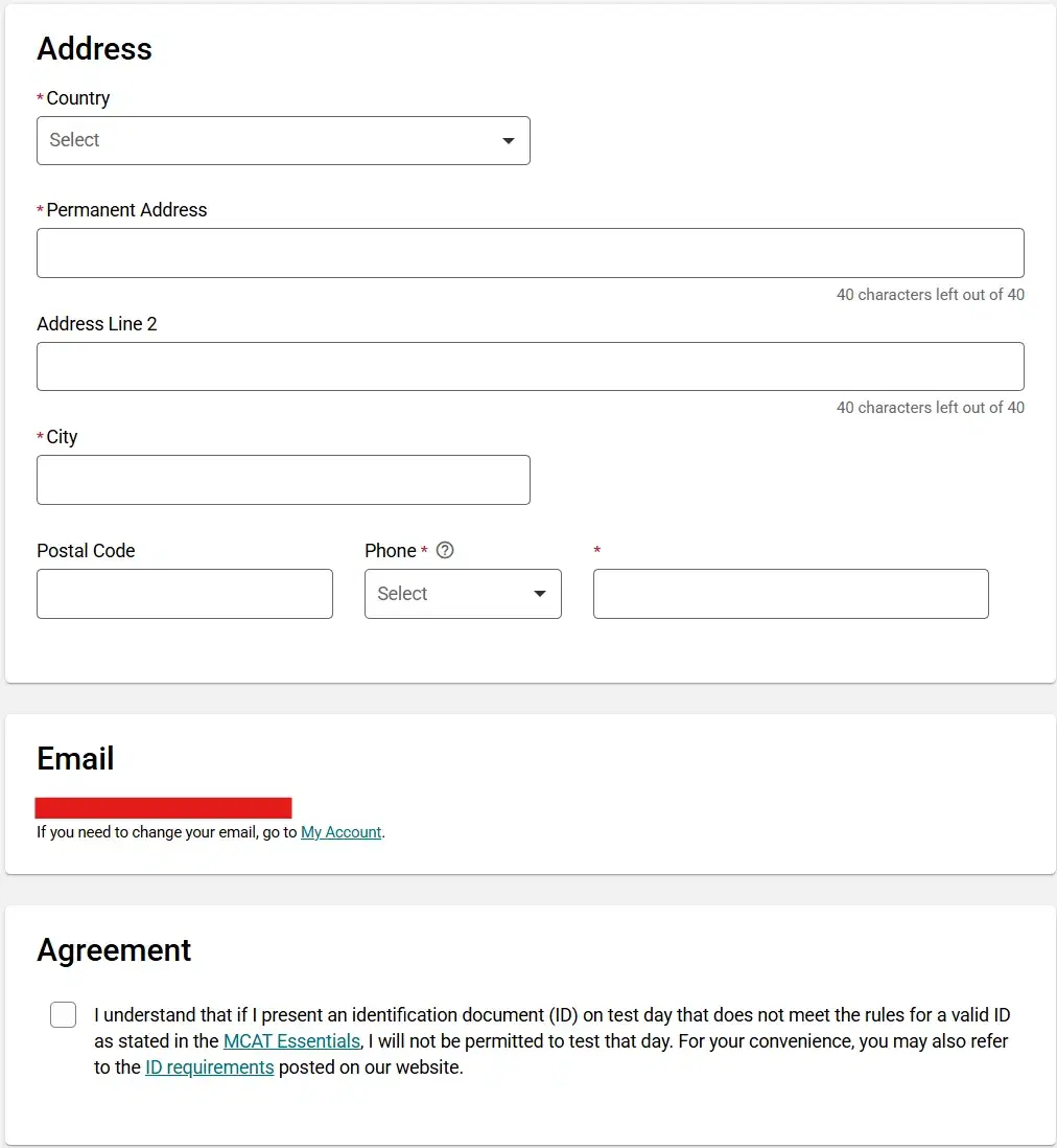 mcat registration step 5 b