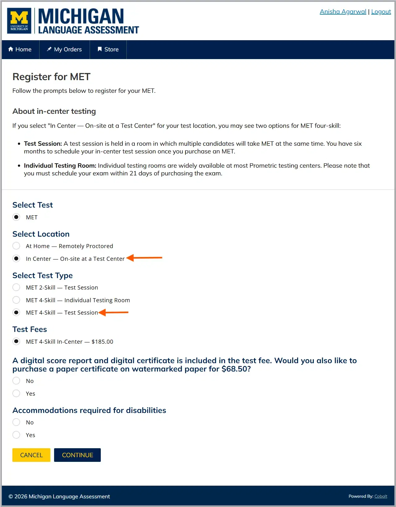 MET Registration 2026