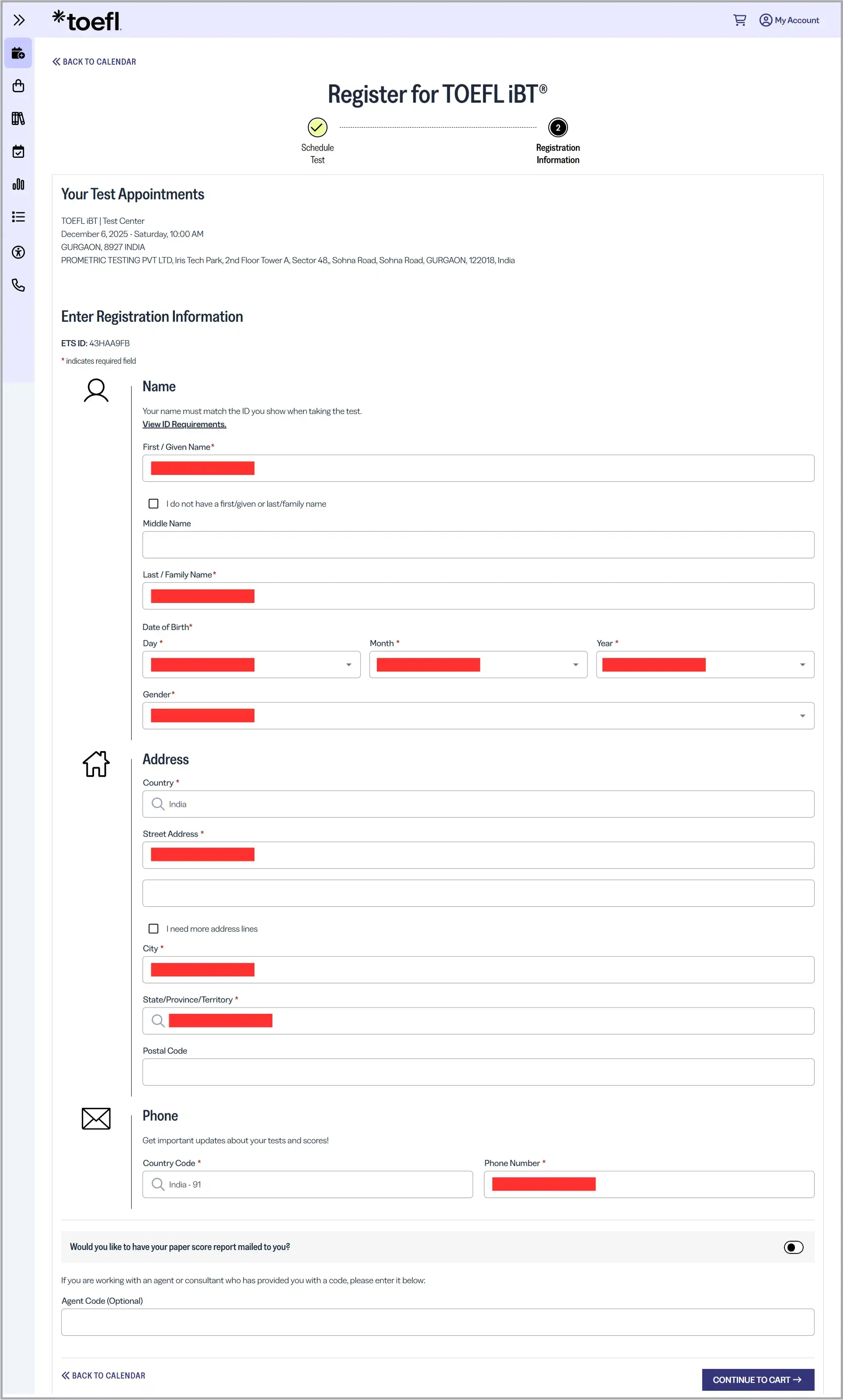TOEFL Registration 2026