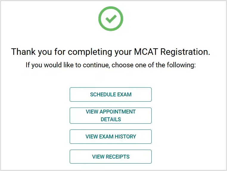 mcat registration step 9