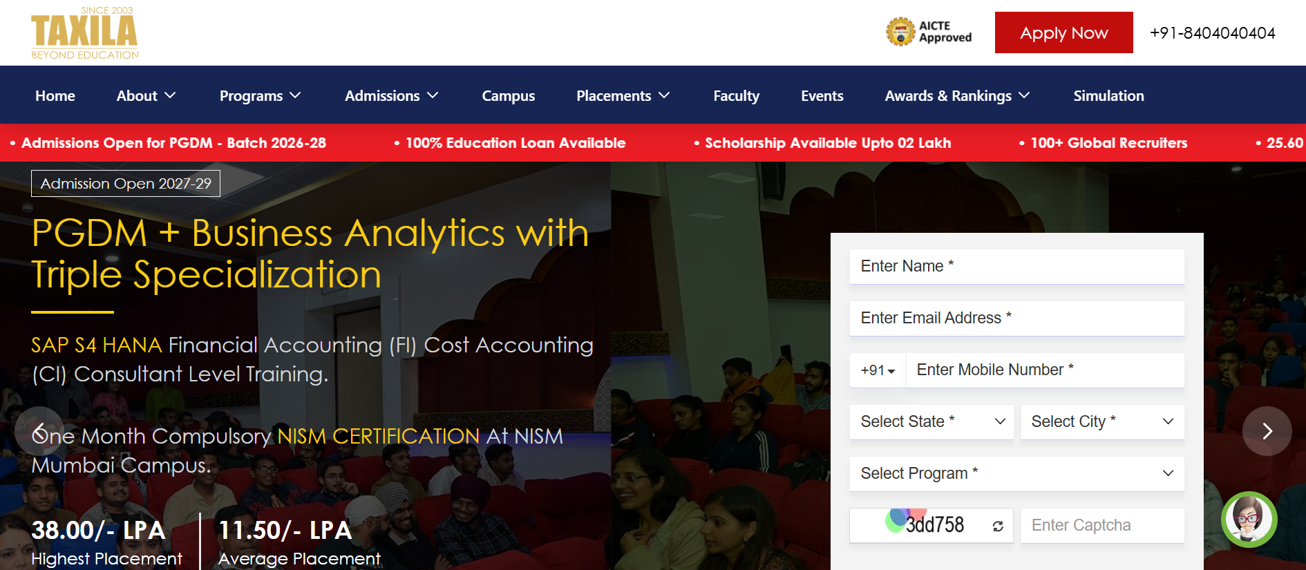 Programmes Offered at Taxila Business School