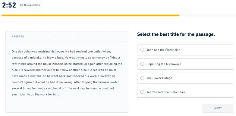Duolingo exam pattern