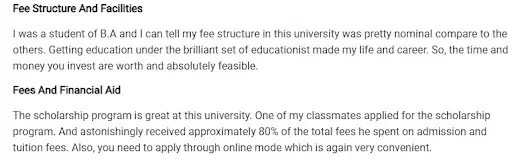 Maulana Azad University student review