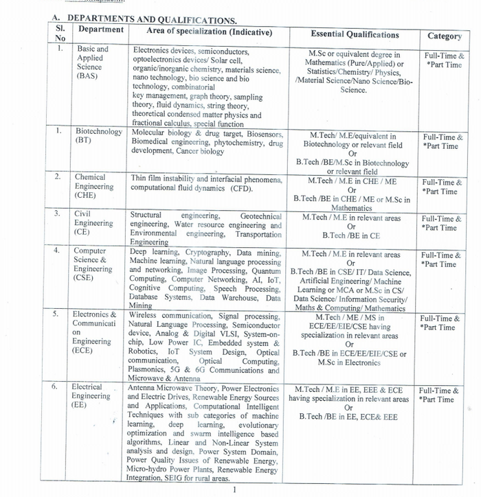 PhD Department at NIT Arunachal Pradesh