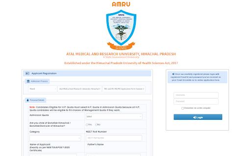 AMRU  Official website page