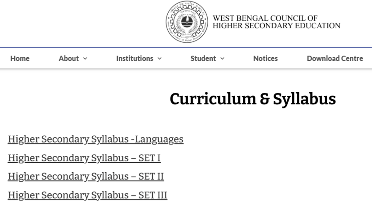 wbchse curriculum page